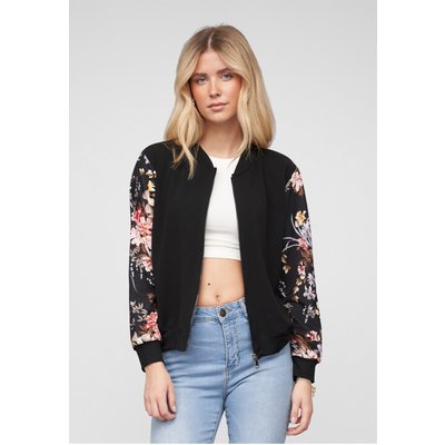 Cloud5ive Blouson with Flower Print Sleeves