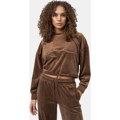 Karl Kani Signature Velvet Crop Crew