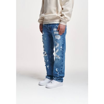2Y Studios Firio Destroyed Straight Jeans