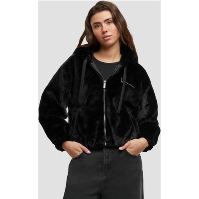 Karl Kani Metal Signature Vegan Fur Zip Hoodie
