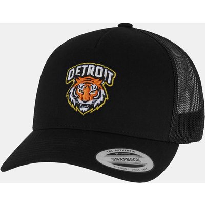 Mister Tee Detroit Tiger Head Patch 5-Panel Retro Trucker Cap