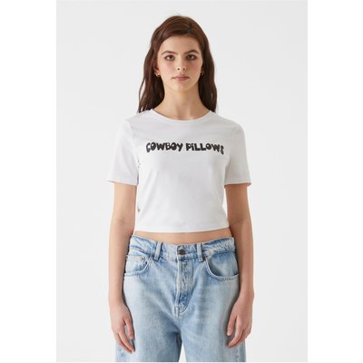 Lost Youth Ladies Cropped Tee - Cowboy Pillows