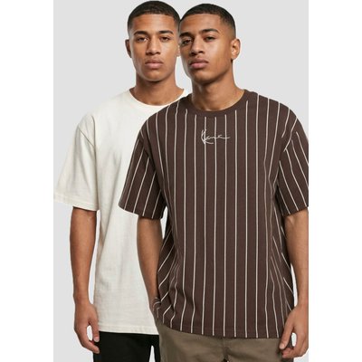 Karl Kani Small Signature Essential And Pinstripe Tee 2 Pack