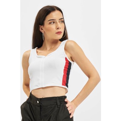 Urban Classics Ladies Side Stripe Cropped Zip Top