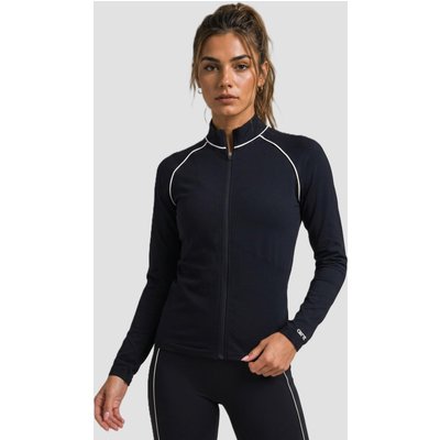 aimn Shape Seamless Contrast Zip Jacket