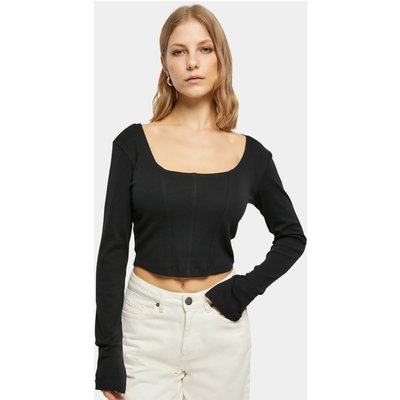 Urban Classics Ladies Short Rib Corsage Longsleeve