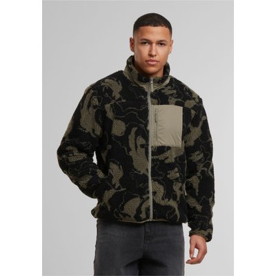 Urban Classics Pattern Teddy Trackjacket