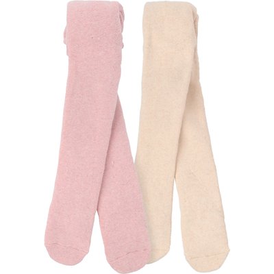 2 Baby Frottee-Strumpfhosen unifarben