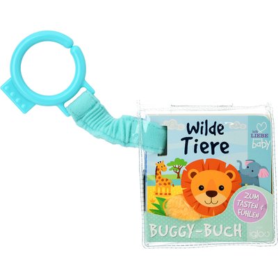 Baby Buggy-Buch Wilde Tiere mit Anhänger