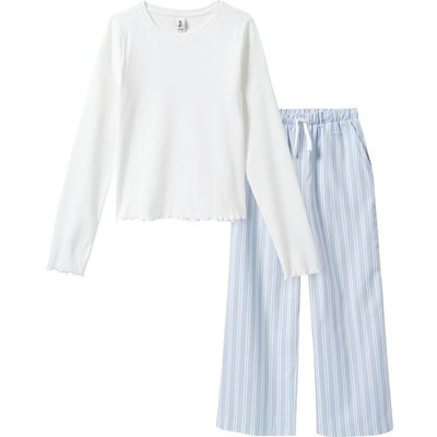 Mädchen Schlafanzug mit Rippstruktur