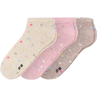 3 Paar Mädchen Sneaker-Socken mit Punkten