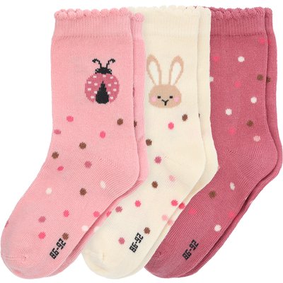 3 Paar Baby Socken mit Wellenbündchen