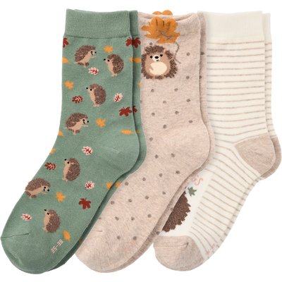 3 Paar Damen Socken in verschiedenen Dessins