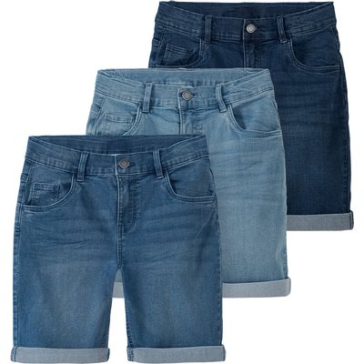 3 Jungen Jeansshorts im Basic-Look