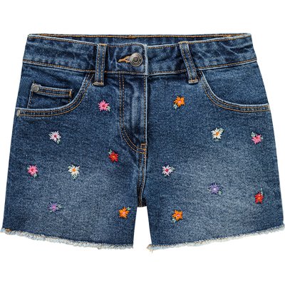 Mädchen Jeansshorts mit Stickerei