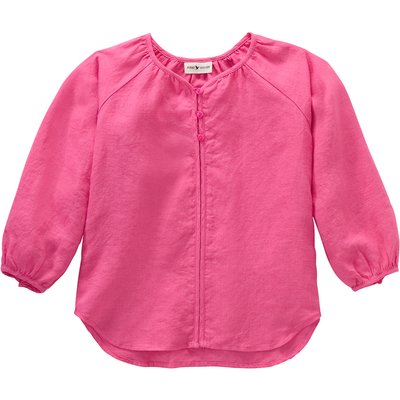 Mädchen Leinen-Bluse unifarben