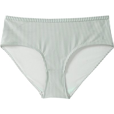 Damen Bikinipanty mit Seersucker-Streifen