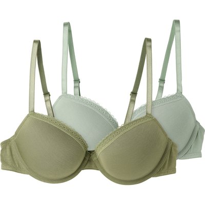 2 Damen Bügel-BHs mit Spitze