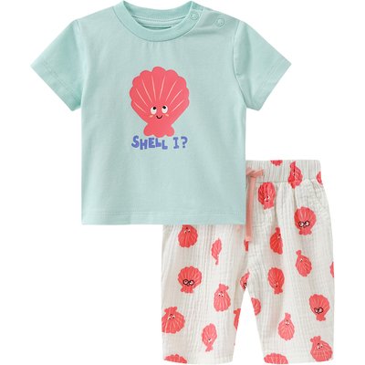 Newborn Set aus T-Shirt und Musselin-Hose
