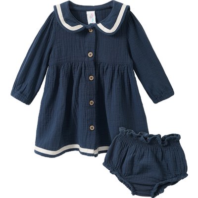 Newborn Musselin-Kleid mit Shorts