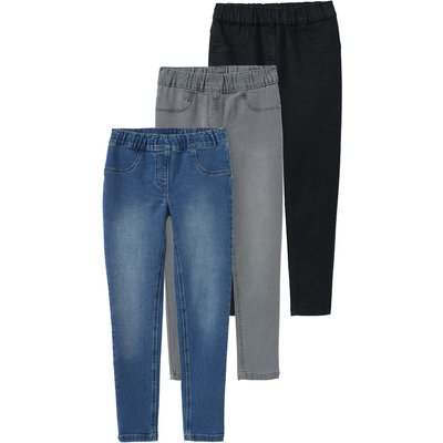 3 Mädchen Jeggings mit Stretch-Bund