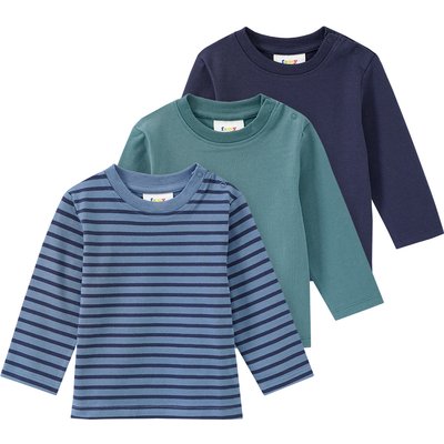 3 Baby Langarmshirts im Basic-Look