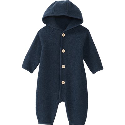 Newborn Wollwalk-Overall mit Umschlagbündchen