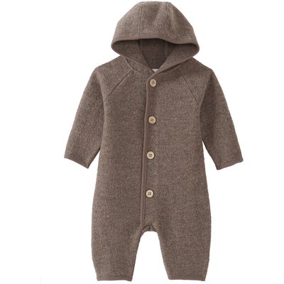 Newborn Wollwalk-Overall mit Umschlagbündchen