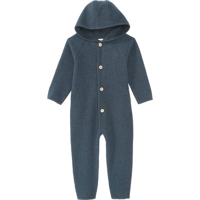 Baby Wollwalk-Overall mit Umschlagbündchen