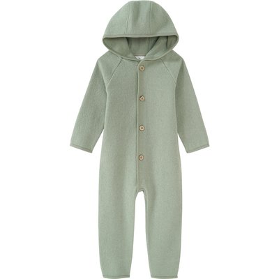 Baby Wollwalk-Overall mit Umschlagbündchen