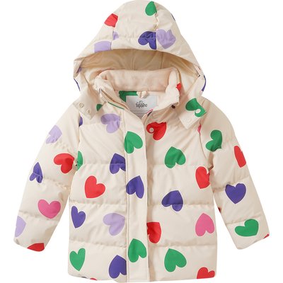 Mädchen Pufferjacke mit Herzen