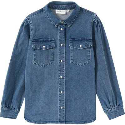 Mädchen Jeansbluse mit Druckknöpfen