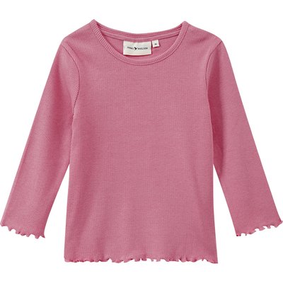 Mädchen Langarmshirt in Rippstruktur