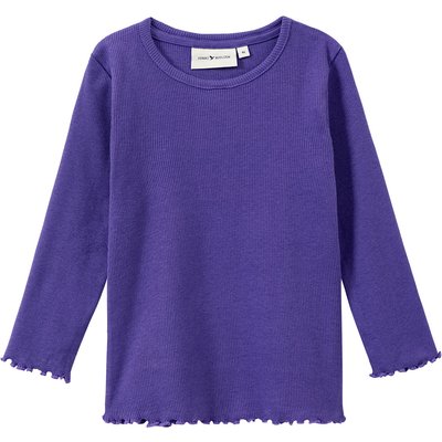 Mädchen Langarmshirt in Rippstruktur