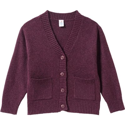 Mädchen Feinstrickjacke unifarben