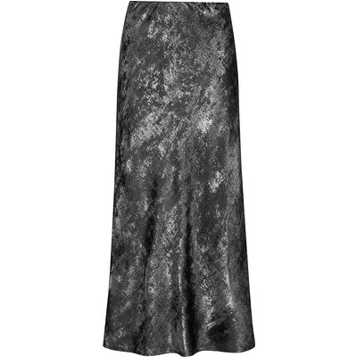 Damen Rock im Metallic-Look