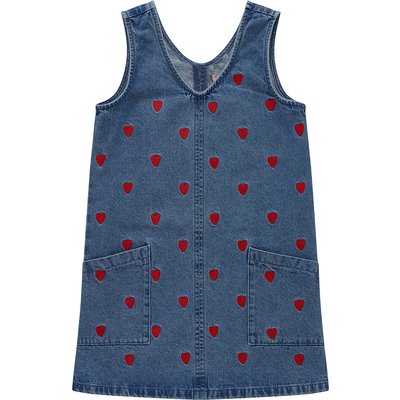 Mädchen Jeanskleid mit Stickerei