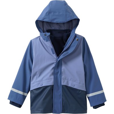 3-in-1 Kinder Regenjacke mit Colourblocking
