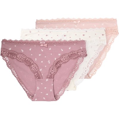 3 Damen Slips mit Spitze