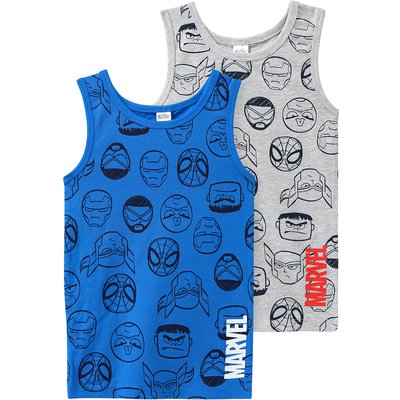 2 MARVEL Unterhemden mit Allover-Print