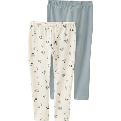 2 Baby Leggings mit Blümchen