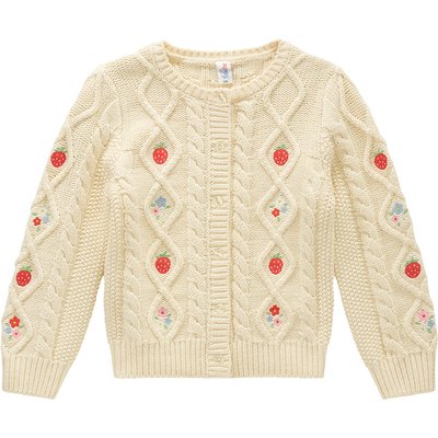 Mädchen Strickjacke mit Stickereien