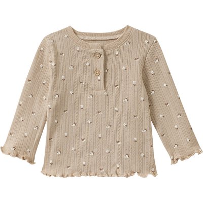 Newborn Langarmshirt mit Blümchen