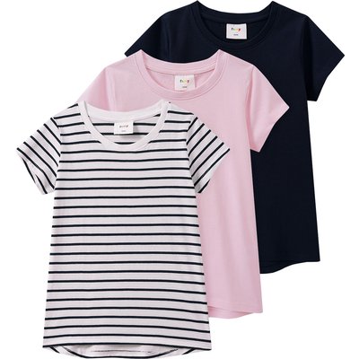 3 Mädchen T-Shirts im Basic-Look