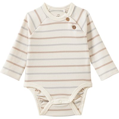 Baby Langarmbody mit Rippstruktur