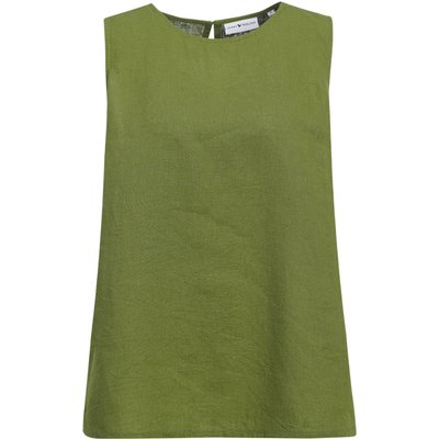 Damen Leinen-Top unifarben