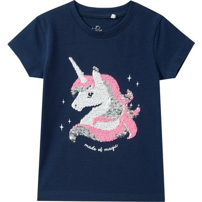 Mädchen T-Shirt mit Wendepailletten