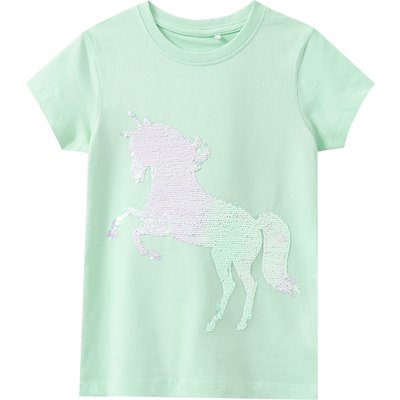 Mädchen T-Shirt mit Wendepailletten