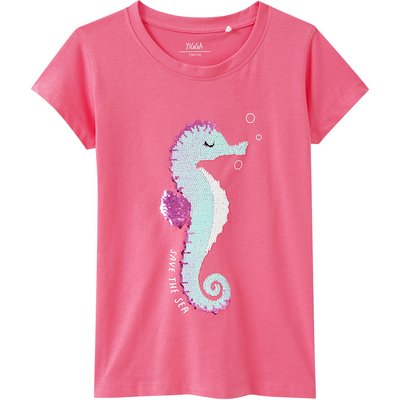 Mädchen T-Shirt mit Wendepailletten