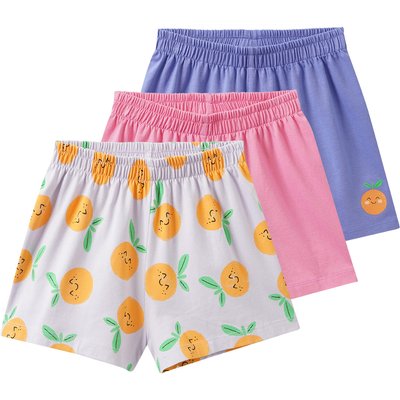 3 Mädchen Shorts mit bunten Motiven